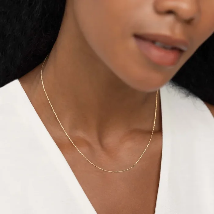 Tinsel Chain Necklace 14k Gold – Embla