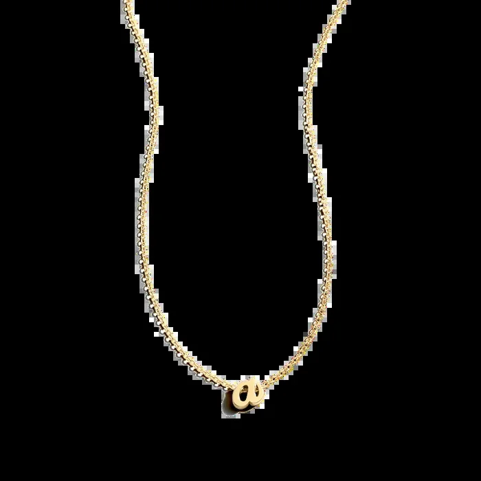 Tiny Script Initial Necklace