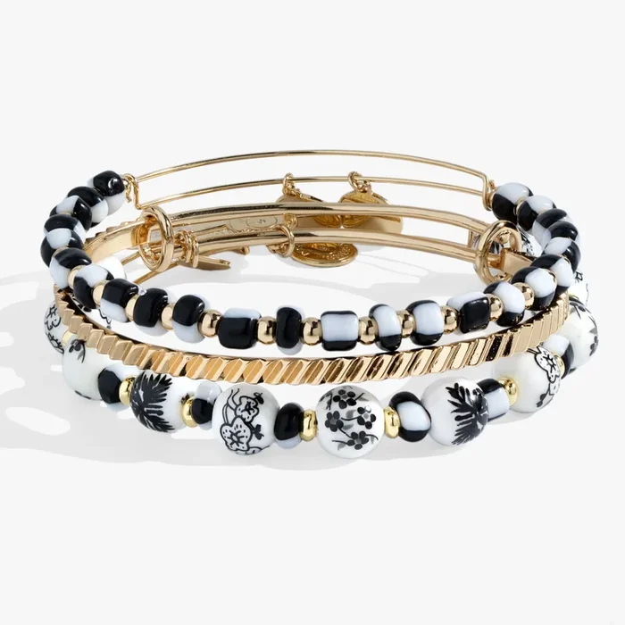 Toile Beaded Bangle Set of 3
