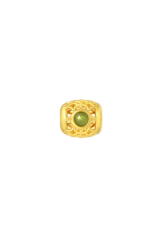 TOMEI Chomel Collection Nephrite LuLu Tong Charm, Yellow Gold 999