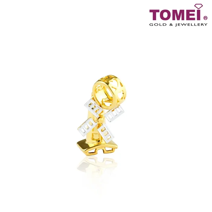 TOMEI Chomel Collection Windmill Charm, Yellow Gold 916