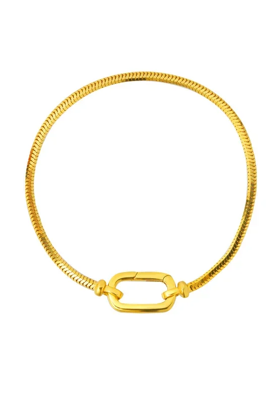 TOMEI Chomel Oval Bracelet, Yellow Gold 916