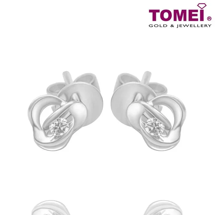 TOMEI Diamond Earrings, White Gold 585