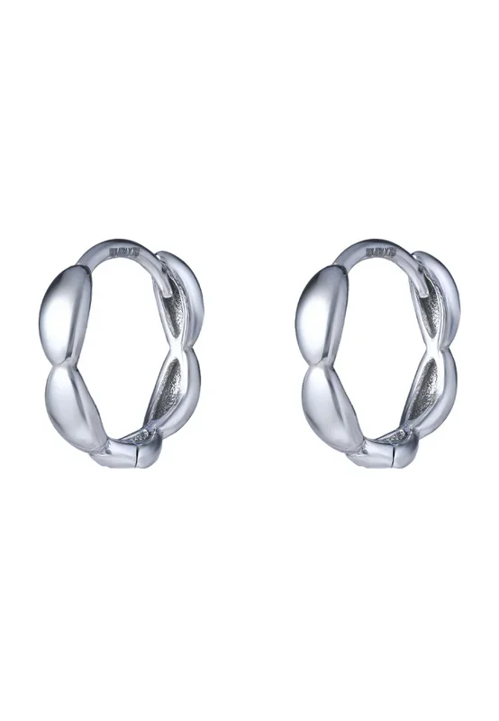 TOMEI Hoop Earrings, White Gold 585