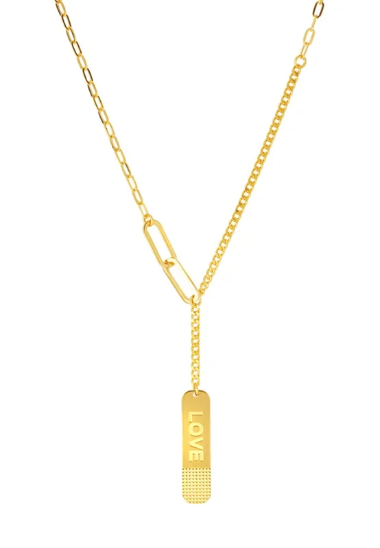 TOMEI Love Note Necklace, Yellow Gold 999 (5D)