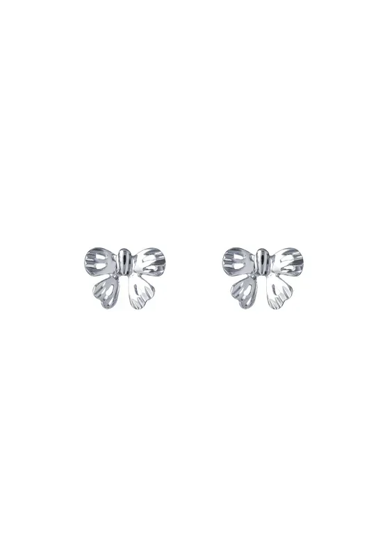 TOMEI Ribbon Earrings, White Gold 585
