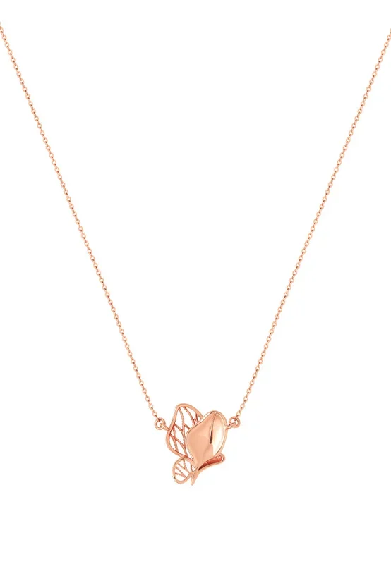 TOMEI Rouge Collection Butterfly Necklace, Rose Gold 750