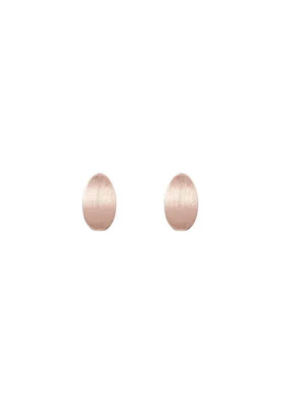 TOMEI Rouge Collection Oval Leave Earrings, Rose Gold 750