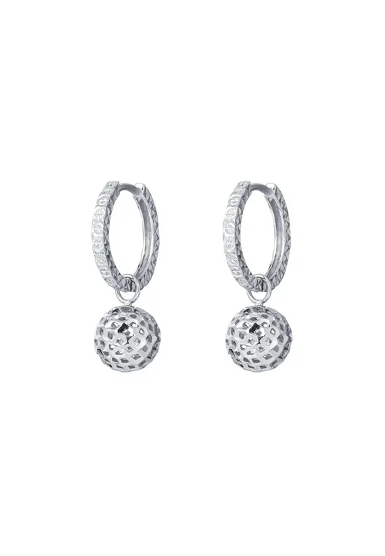 TOMEI Sphericity in Luminescence Duo Earrings, White Gold 585