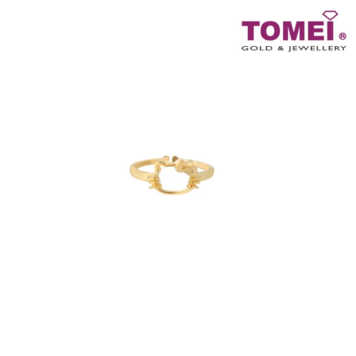 TOMEI x Hello Kitty Hollow Ring, Yellow Gold 916 (HK-YG0731R-1C)