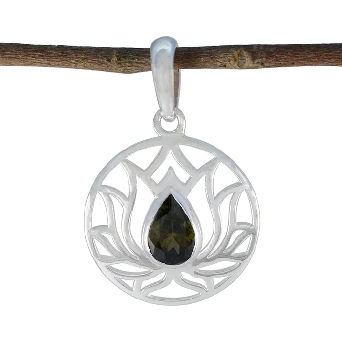 Tourmaline Dainty German Silver Solitaire Elena Rope-Wire multicolor Pendant Jewelry
