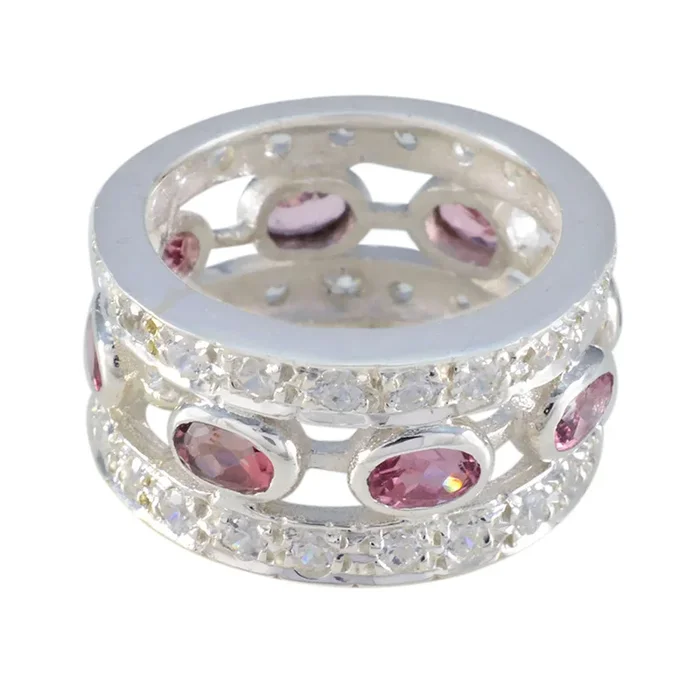 Tourmaline multiple Moroccan 92.5 Silver multicolor Gems Essential Eternity Band Jewelry