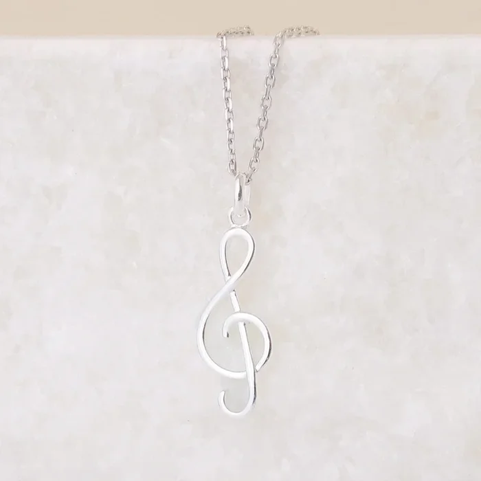 Treble Clef charm sterling silver