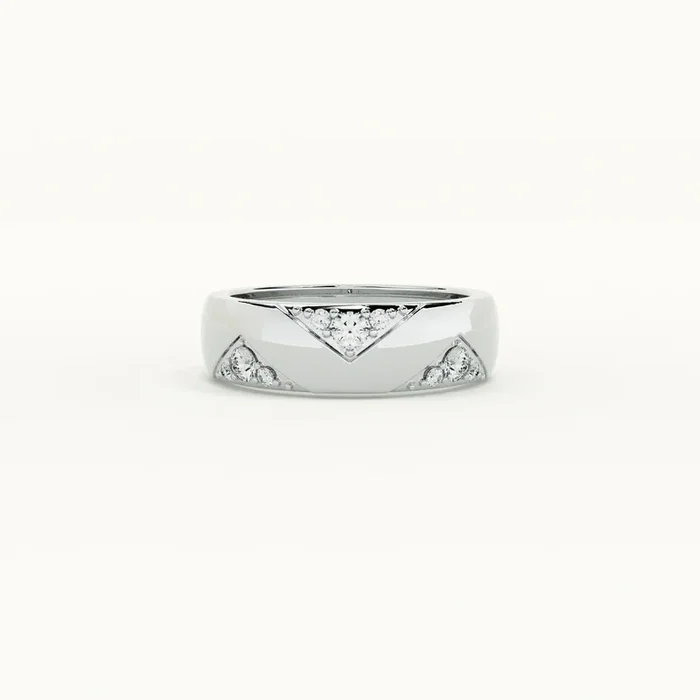 Triad of Love 925 Silver Men’s Band