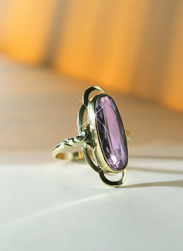 Trixie amethist ring 14k goud