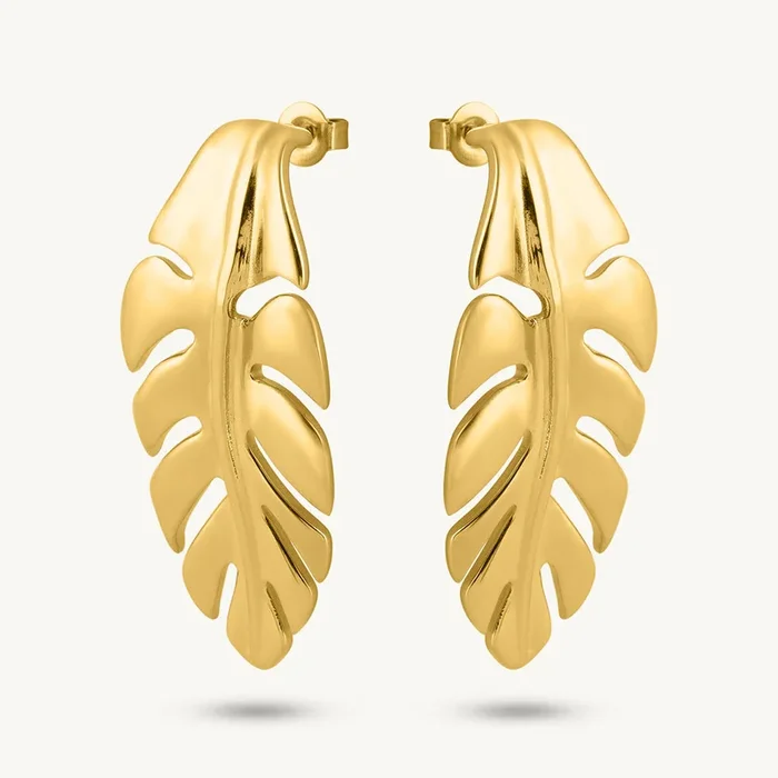 Tropic Charm Leaf Drop Earrings
