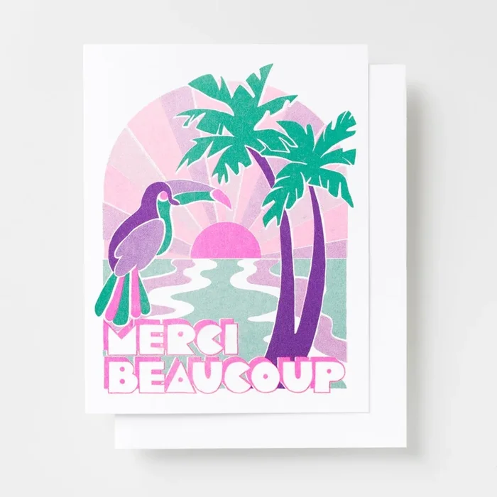 Tropical Merci Beaucoup – Risograph Card