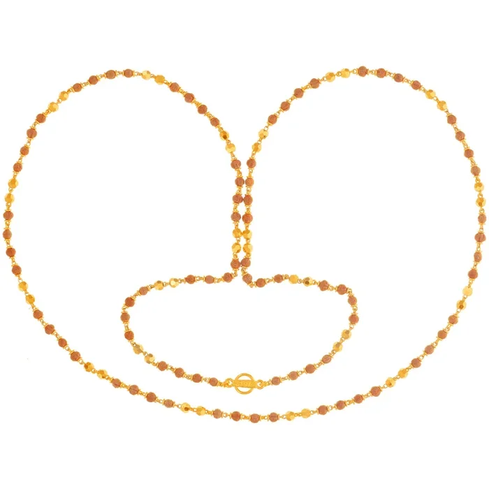 Tulsi Mala 28″ Chain in 22K Gold