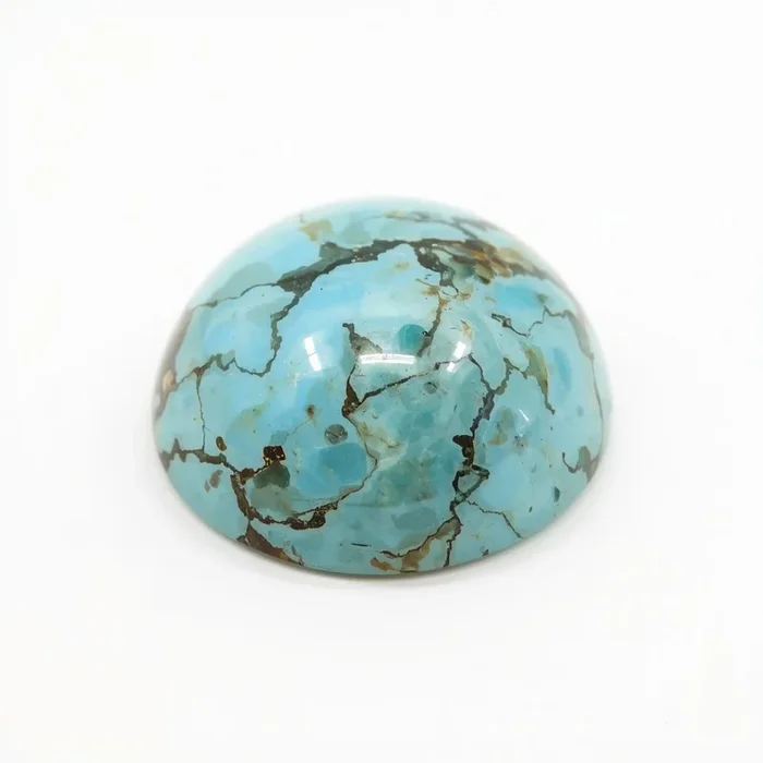 Turquoise 1PC Large 10×10 MM Round Cabochon Blue Genuine semi Precious Loose Gemstones
