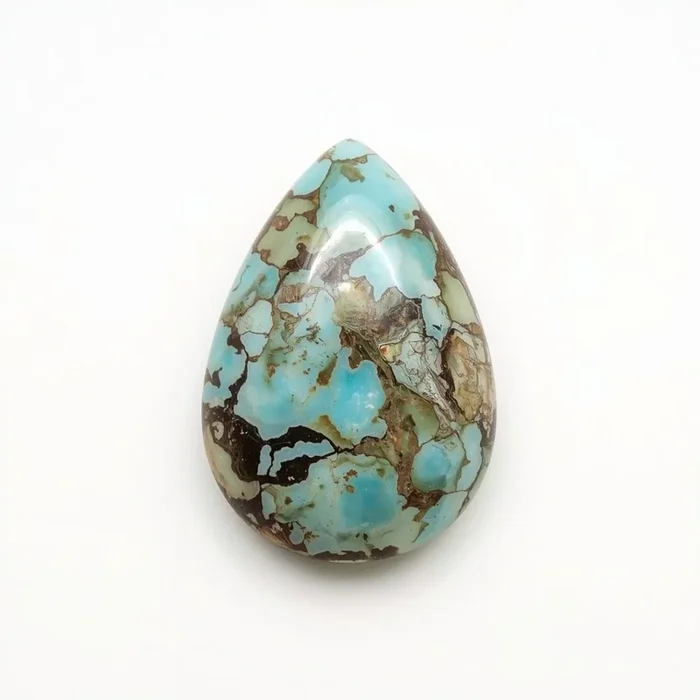 Turquoise 1PC Large 8×12 MM Pear Cabochon Blue Fiery semi Precious Gems