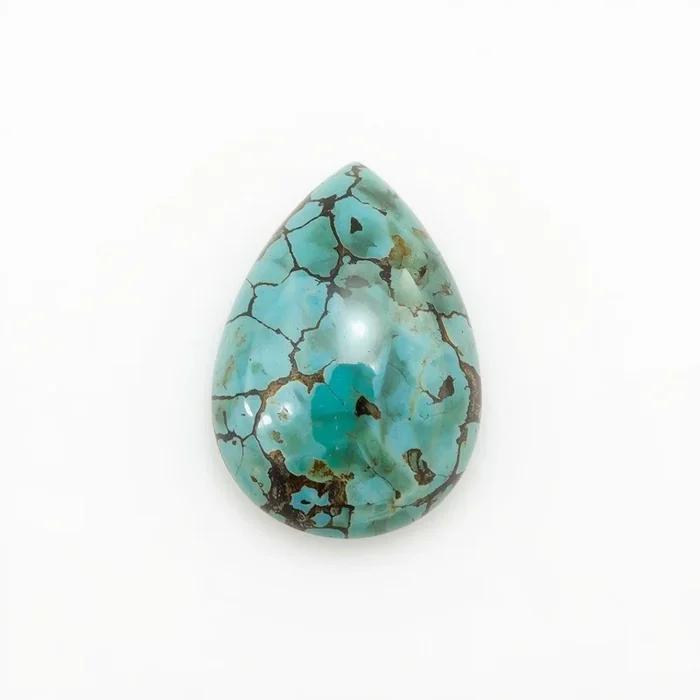 Turquoise 1PC Large 9×11 MM Pear Cabochon Blue Pure semi Precious Precious Gemstone