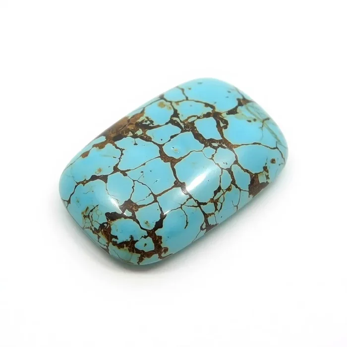 Turquoise 1PC Small 7×9 MM Emerald Cabochon Blue Fiery semi Precious Gems