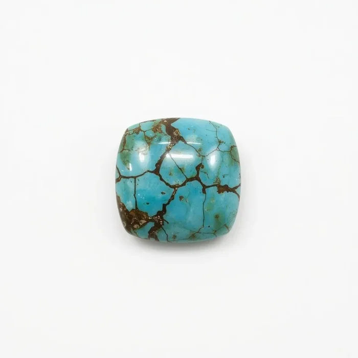Turquoise 1PC Small 8×8 MM Square Cabochon Blue Lustrous semi Precious Gems