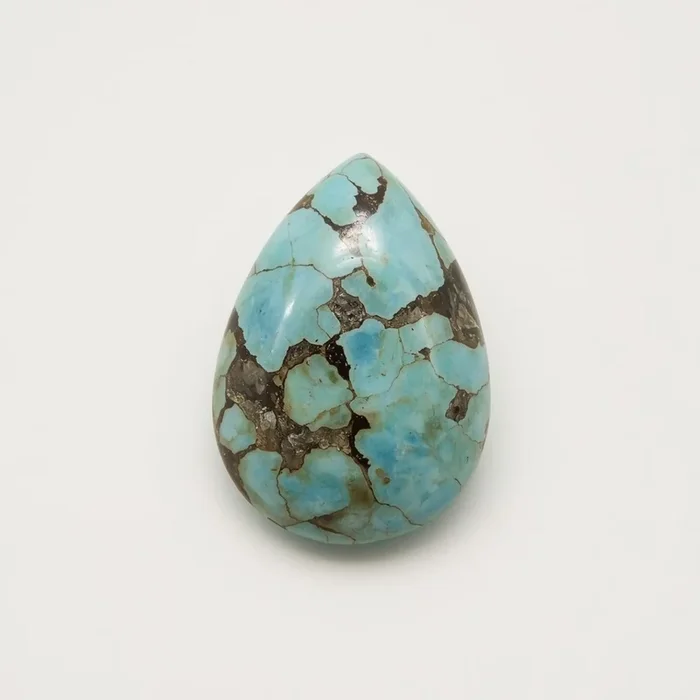 Turquoise 1PC Tiny 5×7 MM Pear Cabochon Blue Shine semi Precious Precious Gemstone