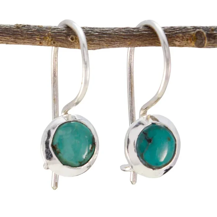 Turquoise African Charlotte multiple Dangle Blue 925 Sterling Silver Earring