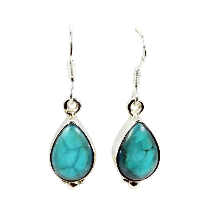 Turquoise Egyptian Clara multiple Dangle Blue 925 Sterling Silver Earring