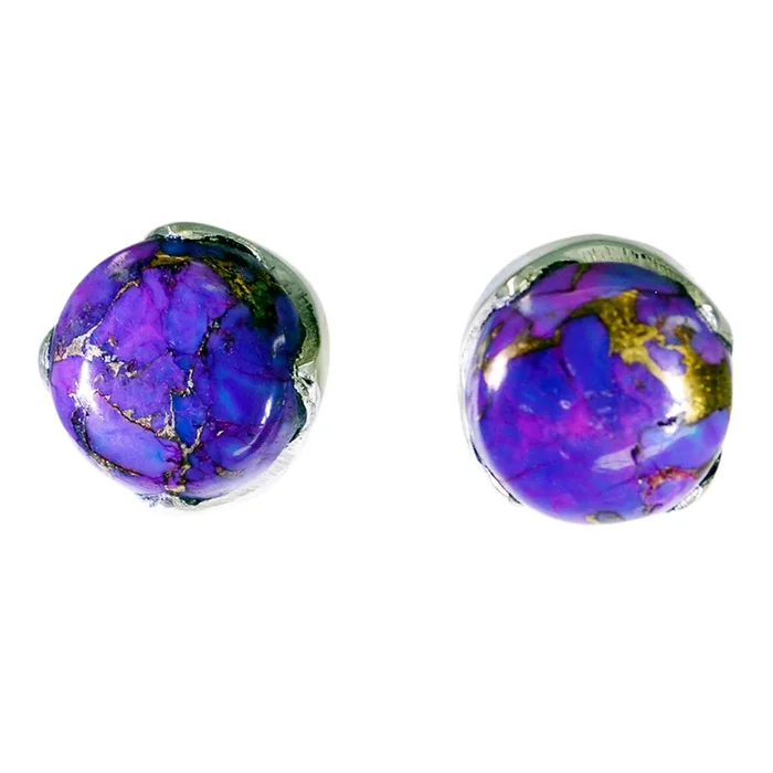 Turquoise Latin American Wen Solitaire Stud Blue Sterling Silver Earring