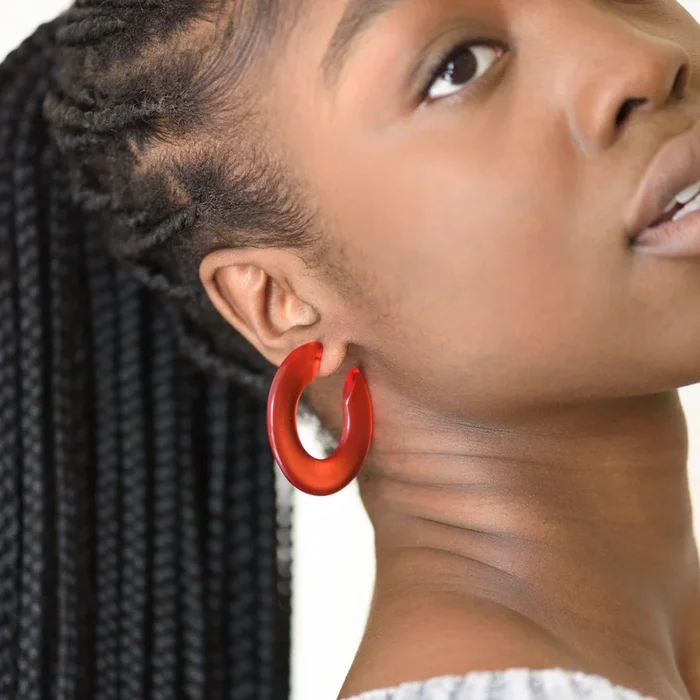 Twiggy Retro Hoop Earrings