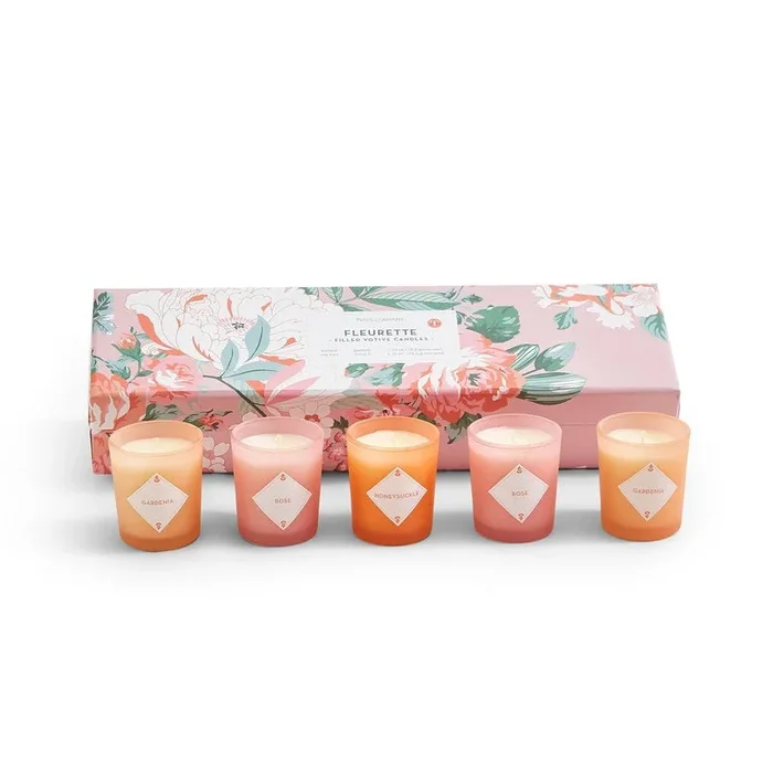 Two’s Company Fleurette Set of 5 Scented Candles in Gift Box