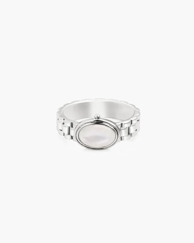 Uhrenarmband-Ring in Silber