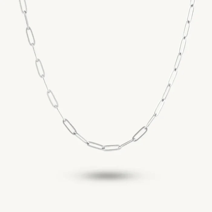 Urban Edge Silver Link Necklace
