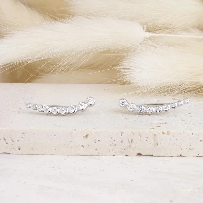 Vala hoop earrings oxides sterling silver