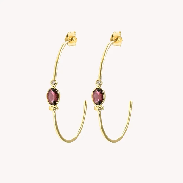 Valentine hoop earrings