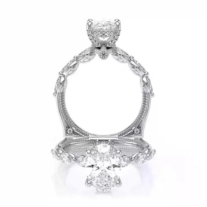 Verragio Vanguard 14k Gold Oval Diamond Euroshank Engagement Ring