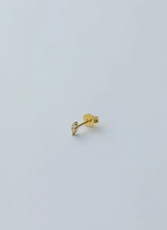 Vesper diamant stud 14k goud
