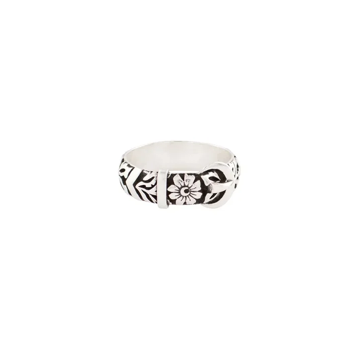 Victorian Buckle Ring in Silver – FINAL SALE