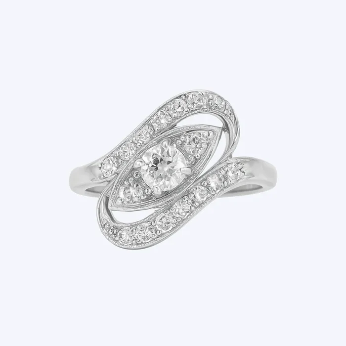 Vintage Diamond Swirl Ring