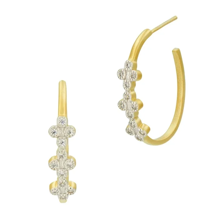 Visionary Fusion Clover Hoop Earrings