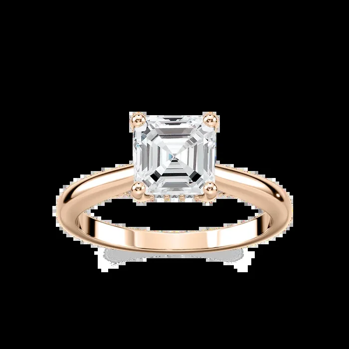 Vivian Asscher Lab Grown Diamond Arch Hidden Halo Engagement Ring