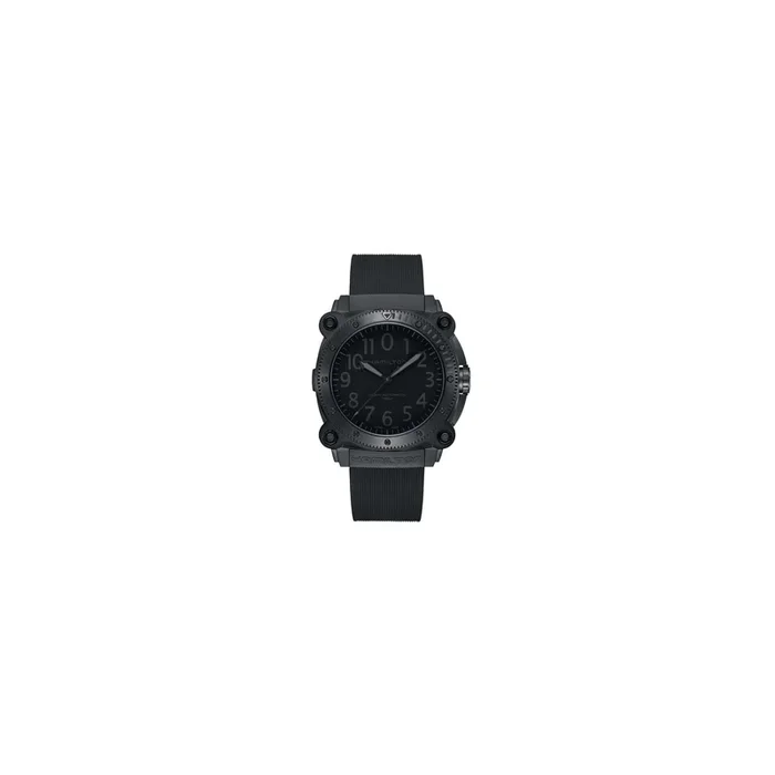 Watch Hamilton Khaki Navy Belowzero auto rubber strap 46mm, hamilton