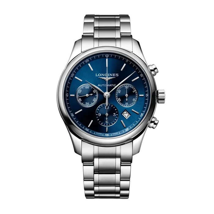 Watch Longines Master Collection chrono auto blue steel bracelet 42mm