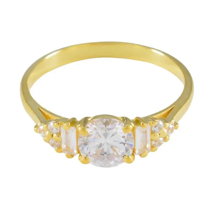 White CZ Halo American Silver White Gemstones Delicate Fairytale Ring Jewellery