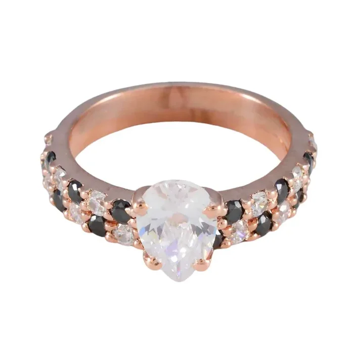 White CZ Halo Indian 925 Silver White Gemstones Whisper-thin valentine Ring Jewelry