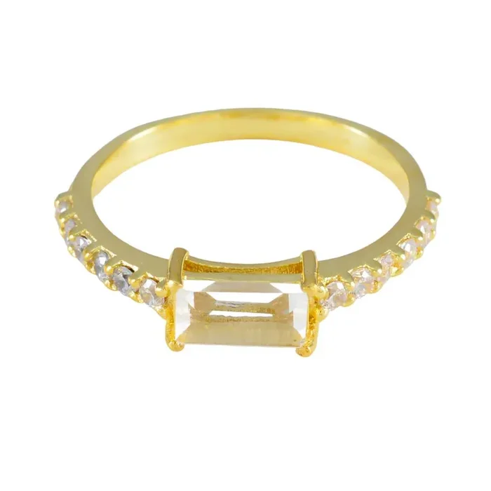White CZ multiple American Sterling Silver White Gemstone Elegant Luxurious Ring Jewellery