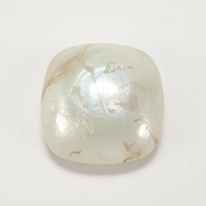 White Pearl 1PC Large 11×11 MM Cushion Cabochon White Pure Precious Loose Gems