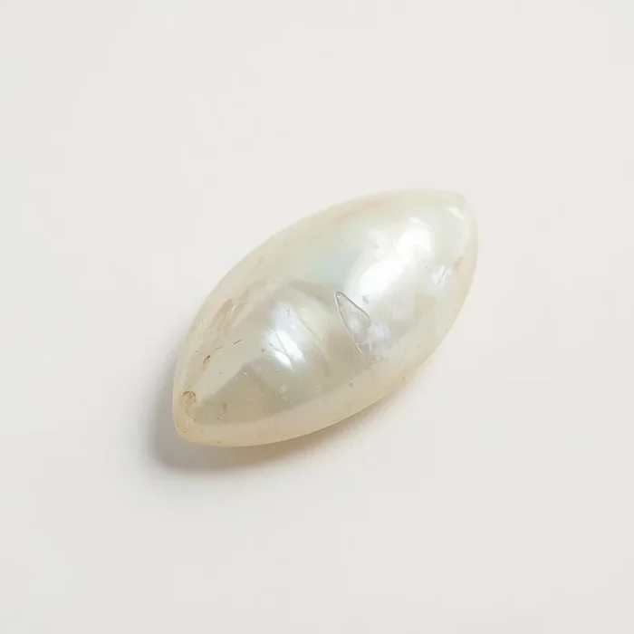 White Pearl 1PC Medium 7×14 MM Marquise Cabochon White Pure Precious Precious Gemstone